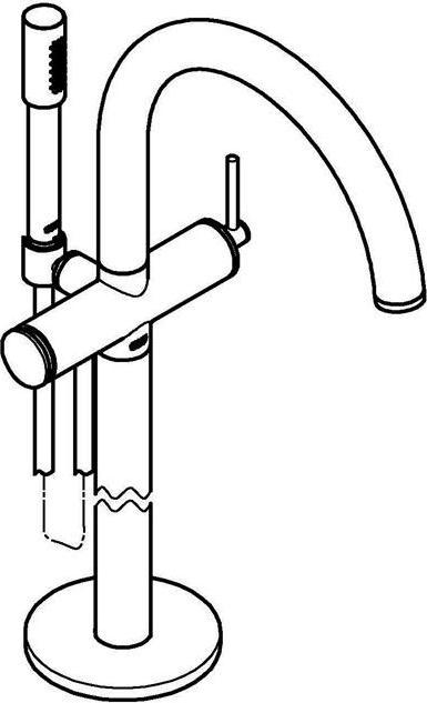 Produktbild Grohe Atrio Einhand-Wannenbatterie für Bodenmontage