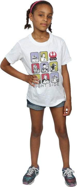 Actual product image Star Wars Girls The Last Jedi Multi Character Cotton T-Shirt (128)