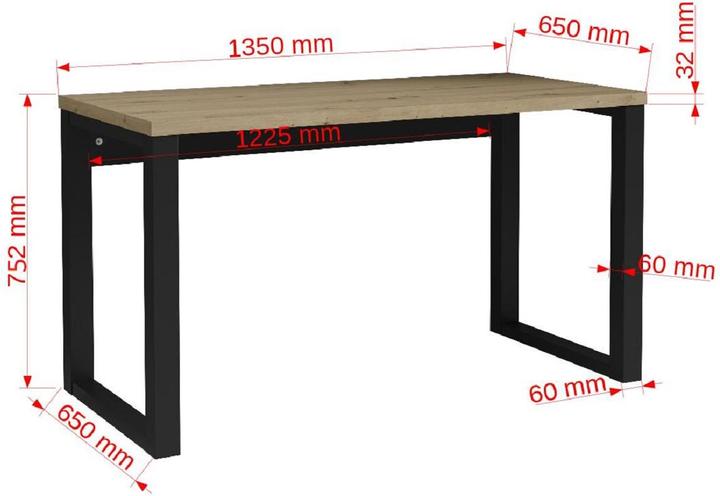 Actual product image ADRK Furniture MARO desk (65 x 65 x 40 cm)
