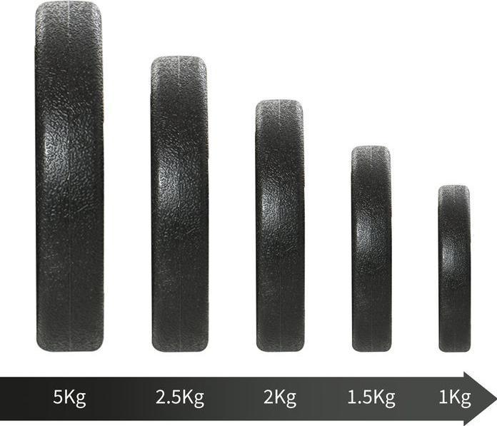 Actual product image Swisshandel24 Dumbbell set 30KG Dumbbell set with weight plates for home office gym steel PU black Kra