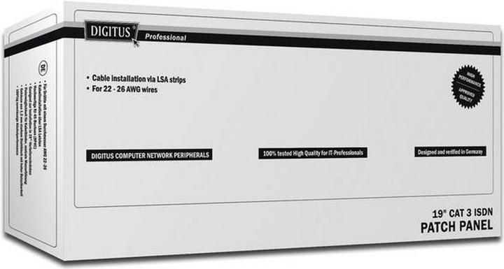 Produktbild Digitus 19 Zoll CAT 3 ISDN Panel 25 Port