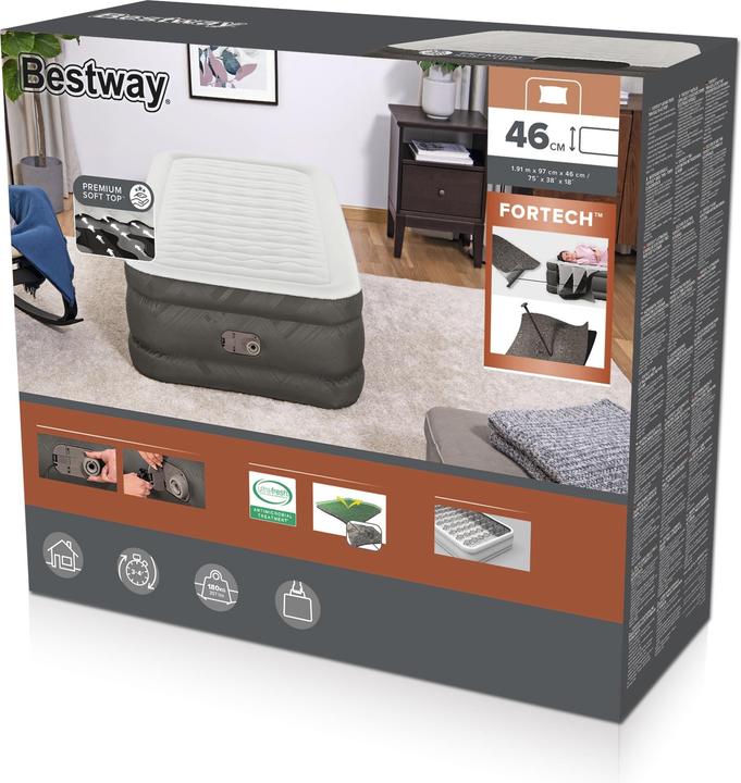 Immagine prodotto Bestway Letto ad aria Fortech Twin 191x97x46cm (100 x 190 cm)
