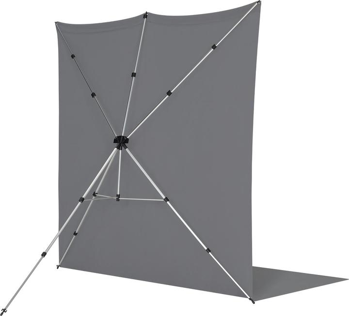 Image du produit Westcott X-Drop Pro - Neutral Gray (8' x 13') Wrinkle-Resistant Backdrop Kit, 2.4x4 m (8 cm, 13 cm)