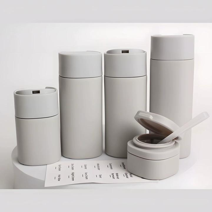 Actual product image Swissdetector Luxury cosmetic bottle set - Grey (Liquid bags)