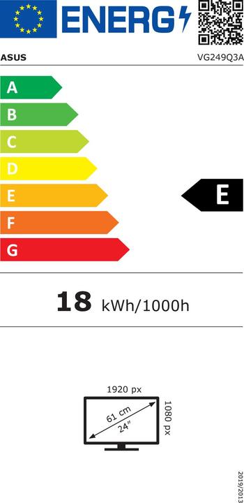Energie-Label ASUS TUF Gaming VG249Q3A (1920 x 1080 Pixel, 23.80")