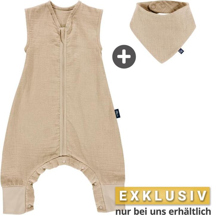 Actual product image Alvi Sleeping bags Summer sleeping bag with feet Muslin / sleep overall (90 cm, 0.5 TOG)