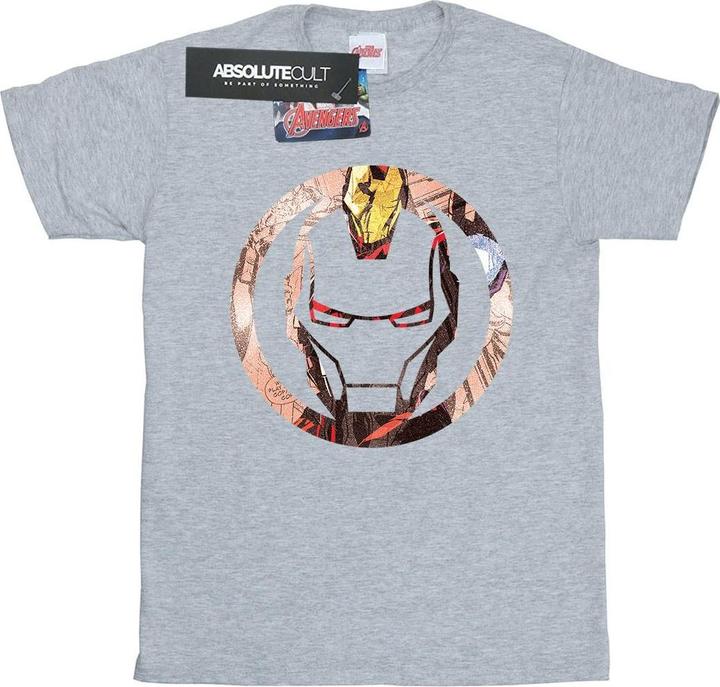 Actual product image Iron Man Unisex Adult Montage T-Shirt (XXL)