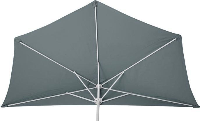 Actual product image Swisshandel24 Aluminium parasol half round, half parasol balcony parasol, UV 50+ 270cm anthracite without stand - (2.60 m)