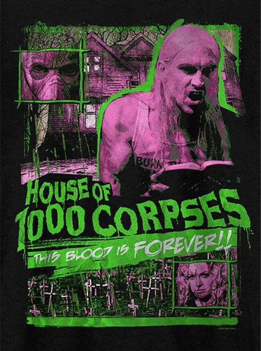 Actual product image Amplified Unisex Adult House Of 1000 Corpses This Blood Forever Rob Zombie T-Shirt (XL)