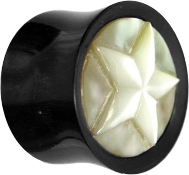 Immagine prodotto Star Piercing Spina svasata Madreperla Stella di Corno e Osso (Mnerale, Organico, senza ottone)