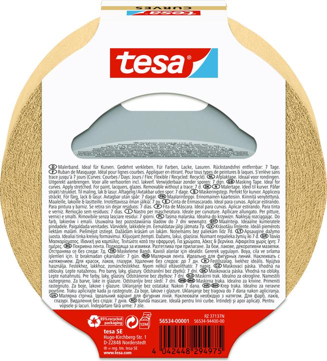 Actual product image tesa Painter's tape for curves, curve tape (38 mm)