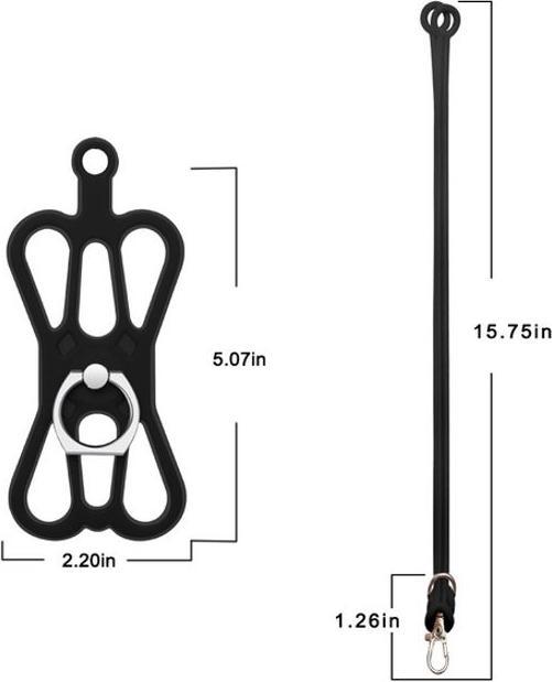 Immagine prodotto MU Style Catena universale del telefono cellulare del silicone con la funzione del supporto