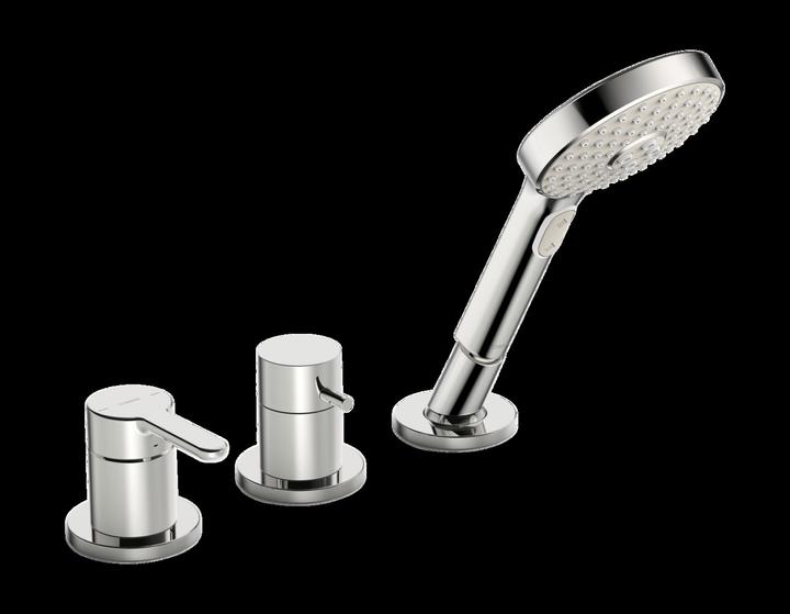 Hansa HANSADESIGNO Set da incasso per vasca/doccia, 3 fori, rosone rotondo, 53259063