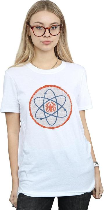 Actual product image Womens/Ladies Spider-Man Atom Cotton Boyfriend T-Shirt (4XL)