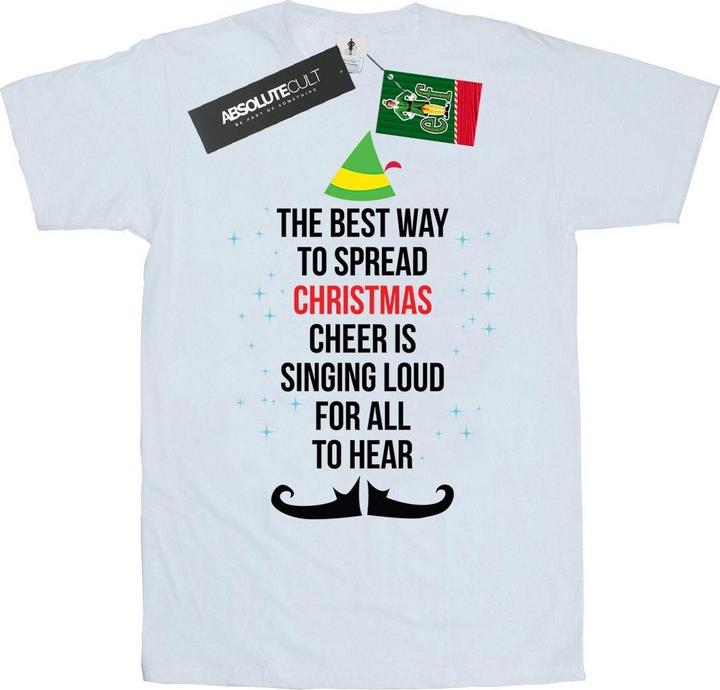 Immagine prodotto Elf Christmas Cheer Text Maglietta Ampia Donna (XXL)