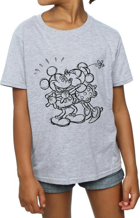 Immagine prodotto Disney Mickey And Minnie Mouse Kiss Sketch Maglietta Ragazze (152, 158)