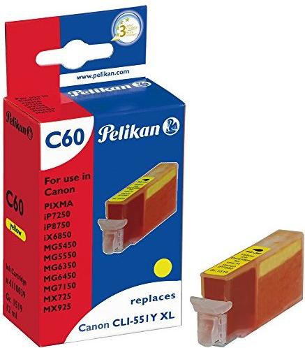 Image du produit Pelikan Cartouche d'encre remplace Canon CLI-551 YXL pour Canon Pixma 50 (Y)
