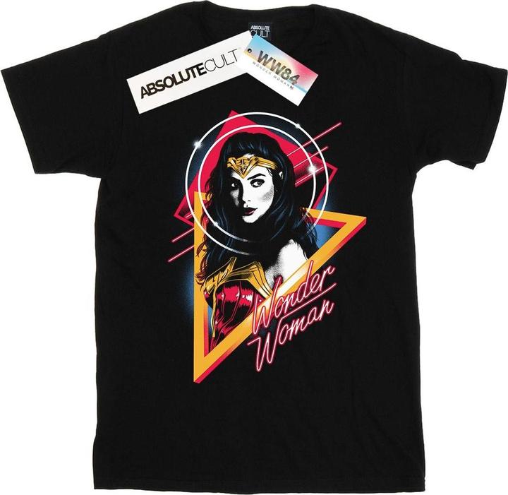 Actual product image Womens/Ladies Wonder Woman 84 Diana 80s Triangle Cotton Boyfriend T-Shirt (4XL)