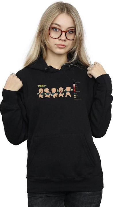 Actual product image Looney Tunes Womens/Ladies Porky Pig Colour Code Hoodie (XL)