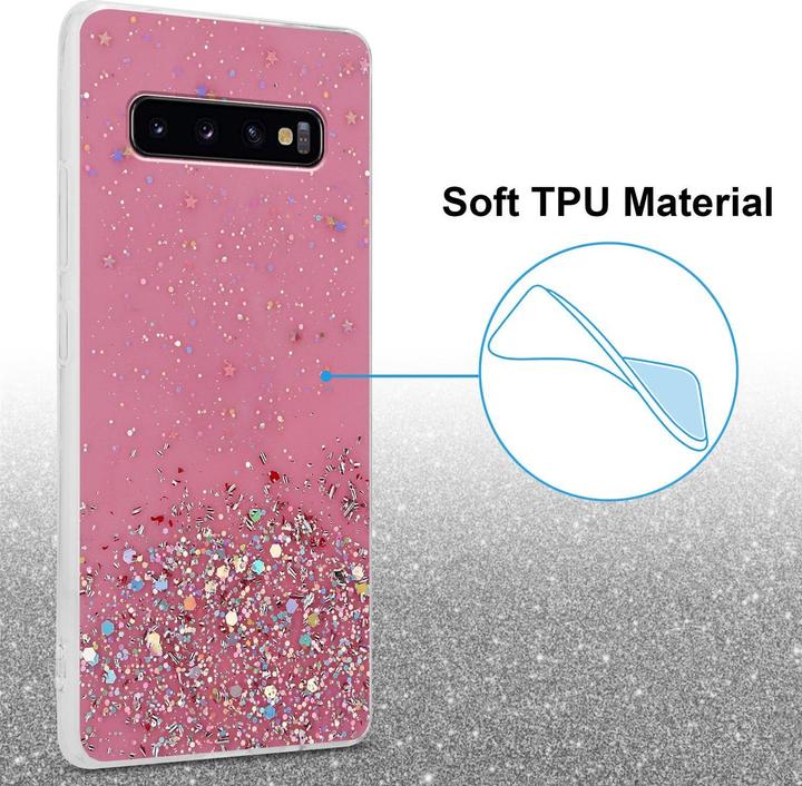 Actual product image Cadorabo TPU cover sparkling glitter (Samsung Galaxy S10+)