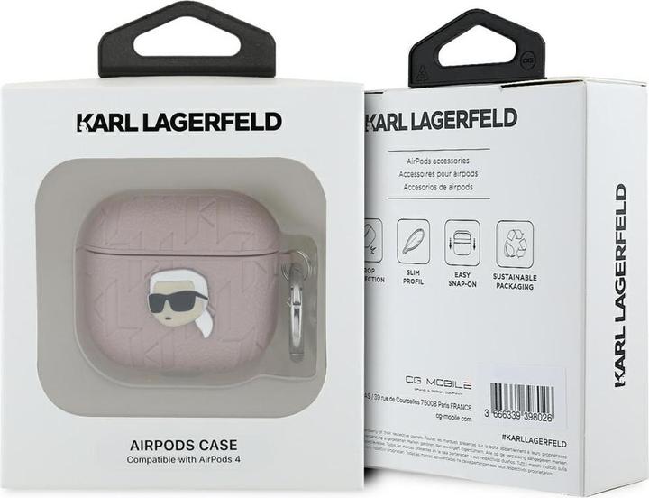 Produktbild Karl Lagerfeld Monogram Karl Head Case for AirPods 4 - Pink