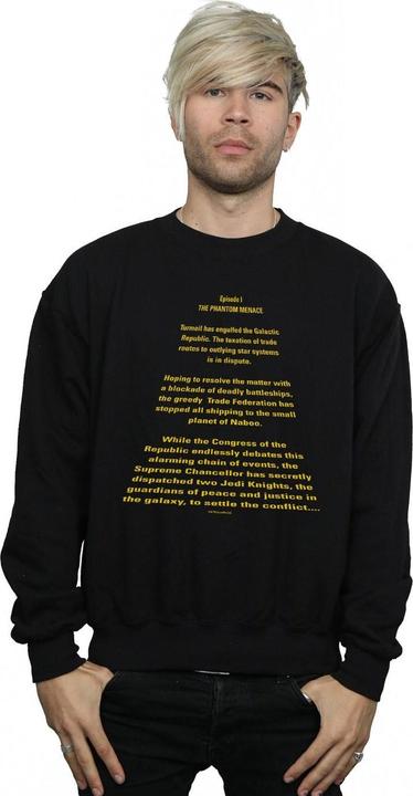 Immagine prodotto Star Wars The Phantom Menace Opening Crawl Felpa Uomo (XL)