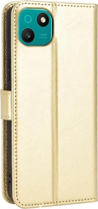 Produktbild Cover-Discount Wiko T10 - Leder Etui Hülle gold (Wiko T10)