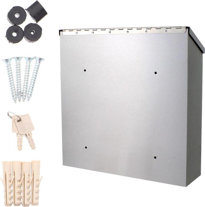 Actual product image Rottner letterbox Muro INOX stainless steel cylinder lock 2 keys Name plate holder Window