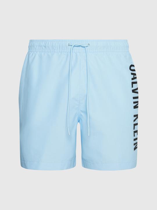 Image du produit Calvin Klein Medium Drawstring Heren Zwembroek - Powder Aqua - Maat L (L)