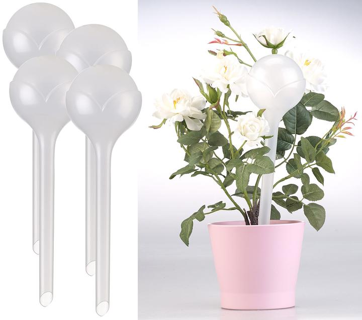 Produktbild Royal Gardineer 4er-Set Giessfrei-Bewässerungskugeln, Kunststoff, transparent, Ø 8,5 cm (Bewässerungskugeln)