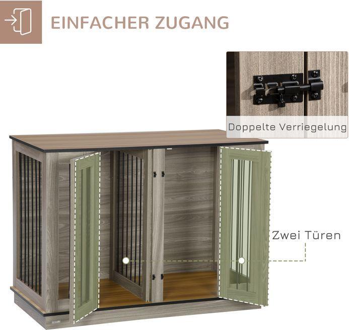 Immagine prodotto Swisshandel24 Gabbia per cani Gabbia per animali domestici con parete divisoria rimovibile Box per cani Gabbia (Gabbia per cani)
