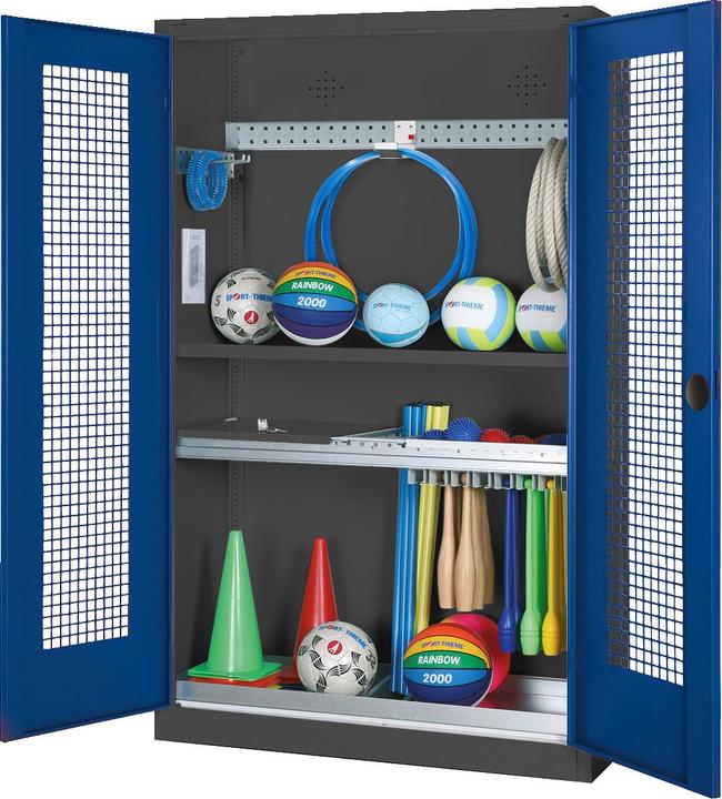 Image du produit C+P Armoire modulaire pour équipements sportifs avec équipement complet (hxlxp : 195x120x50 cm, avec
