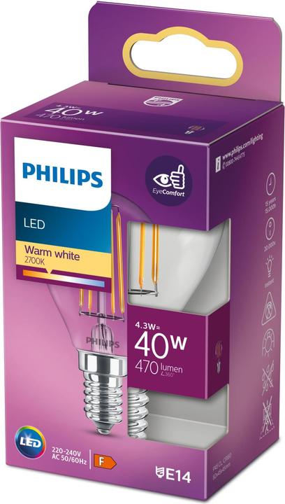 Actual product image Philips Lamp (E14, 4.30 W, 470 lm, 1 x, F)