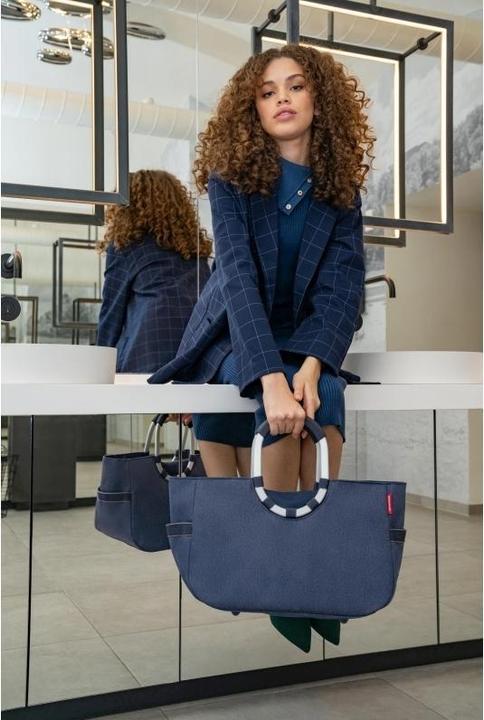 Image du produit reisenthel Panier d'achat Loopshopper M Herringbone Dark Blue