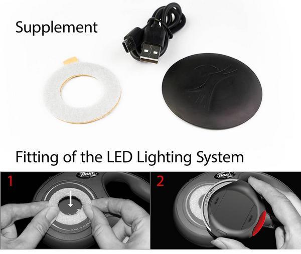 Image du produit Flexi Système d'éclairage LED avec batterie, gris (S, M, L, Chien, Général)