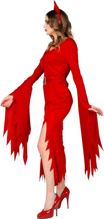 Produktbild Widmann Hexen Damenkostüm mit Kleid, Gürtel und Teufelshörner (M)