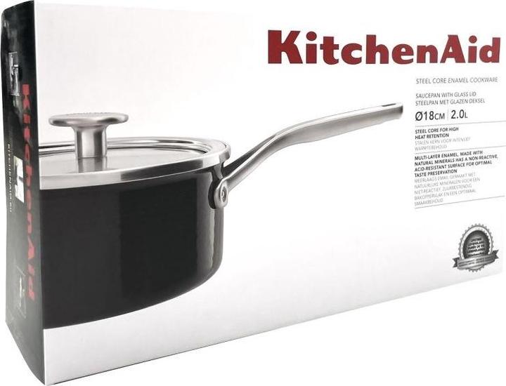 Produktbild KitchenAid Stielkasserolle (18 cm, Kochtopf, Edelstahl, Stahl)