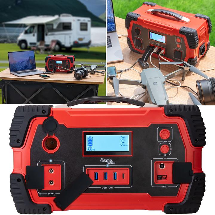 Produktbild Casativo Tragbare Powerstation & Solar-Generator mit 800 Wh, 230V & 12V, 1.000 Watt (800 Wh, 7 kg)