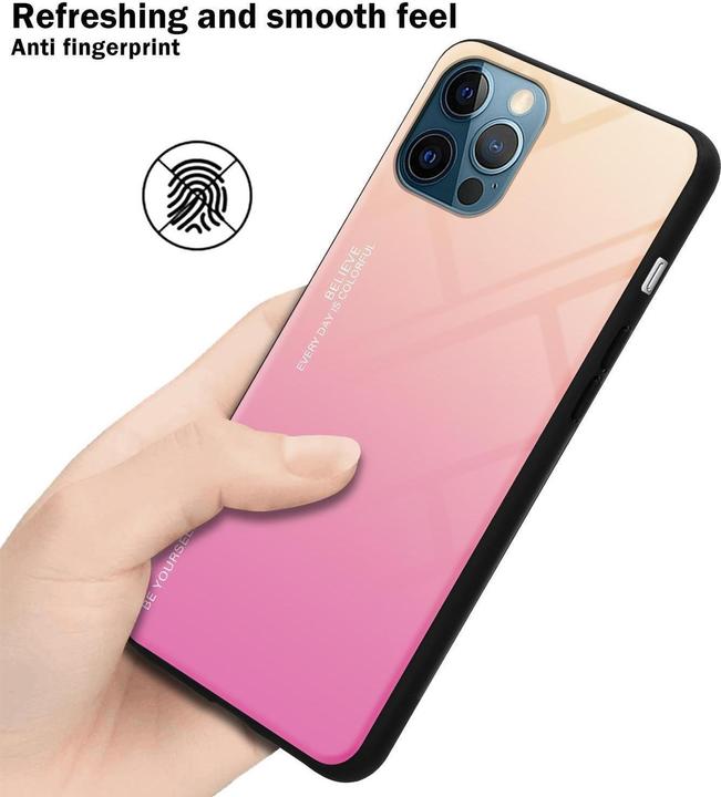 Produktbild Cadorabo TPU 2 Farben Glas Cover (Apple iPhone 12 Pro Max)