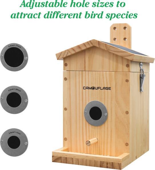 Image du produit WildcameraXL Mangeoire pour oiseaux camouflage EZ Nesteye, Couleur de base : brun, Espèce : Oiseau