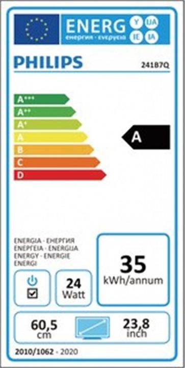 Energy Label Philips 241B7QUBHEB/00 (1920 x 1080 pixels, 24")