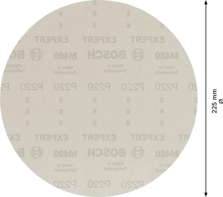 Actual product image Bosch Professional Zubehör Expert M480 Sanding net for drywall sander, 225 mm, G 220, 25 pcs. (220)
