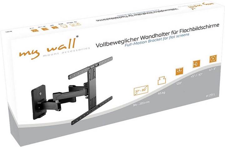 Immagine prodotto myWall Supporto da parete per TV Supporto da parete completamente mobile per schermi piatti (Muro, 80", 45 kg)