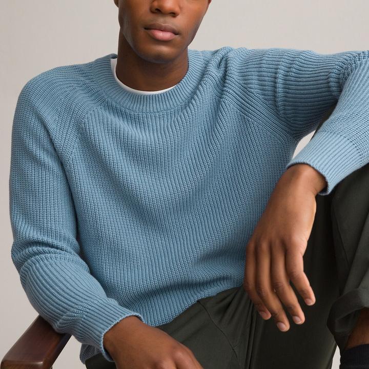 Produktbild La Redoute Collections Strickpullover mit Perlfangmuster (S)