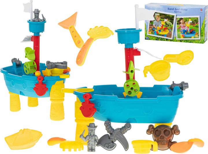 Productafbeelding Ikonka Zandbak watertafel piratenschip / 25el.
