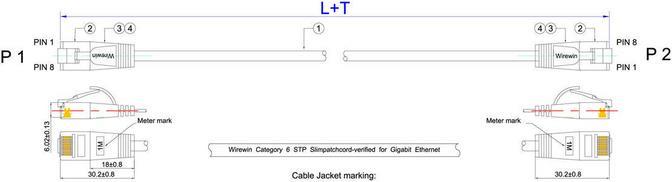 Produktbild Wirewin Netzwerkkabel (F/FTP, CAT6, 2 m)