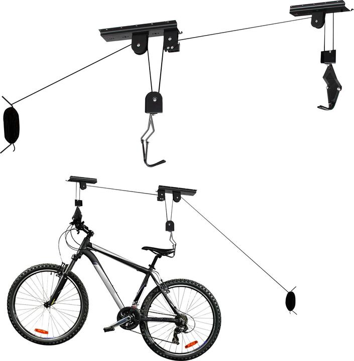 Actual product image Wiltec Ceiling Bike Storage Lift 20kg Bicycle Hang Mount Garage Basement Shed Rack Hoist