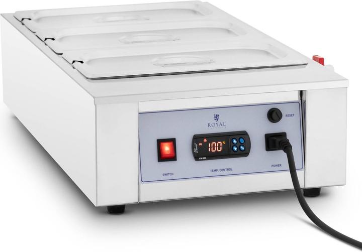 Produktbild Royal Catering Schokoladenschmelzgerät elektrischer Schokoladenschmelzer 3 x 3,2 l bis 100°C