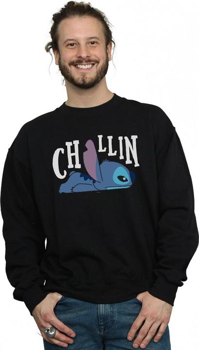 Actual product image Disney Mens Lilo And Stitch Chillin Sweatshirt (L)
