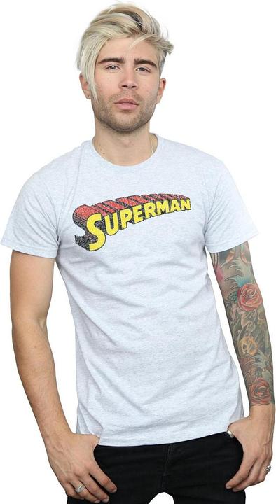 Actual product image Mens Superman Telescopic Crackle Logo T-Shirt (3XL)
